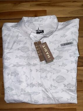 Habit Men's Short Sleeve 50+ UPF Fishing Shirt
